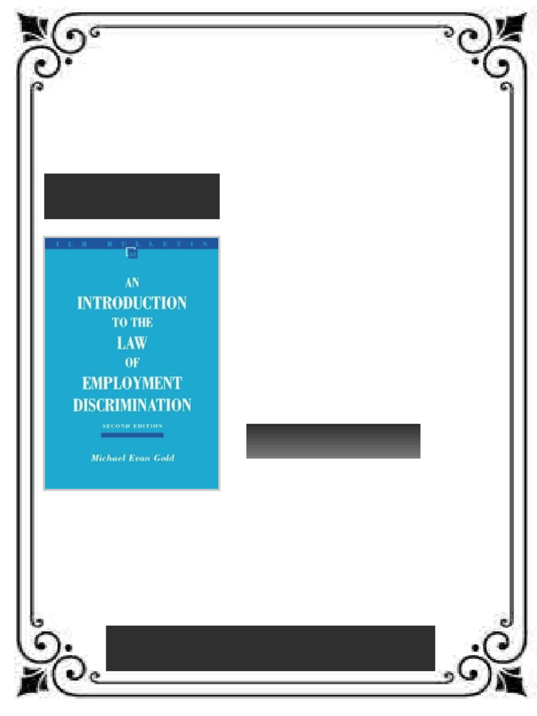 Introduction to the Law of Employment Discrimination Second Edition ...