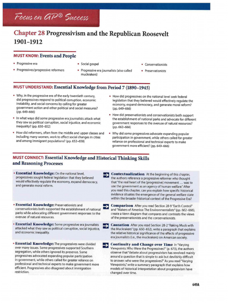Progressivism and Roosevelt Era Insights | PDF | Muckraker ...