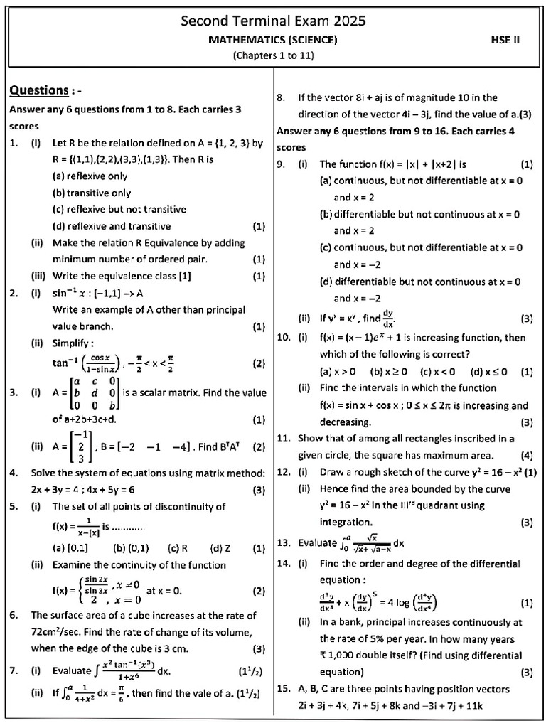 +2 XMAS 2025 Key | PDF
