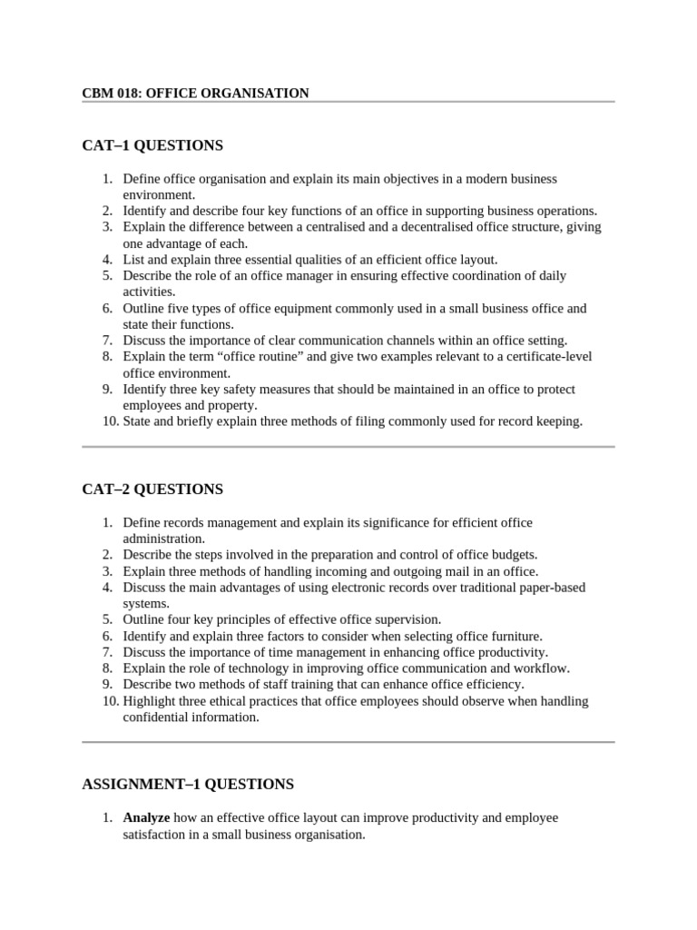 Office Organisation and Management Guide | PDF