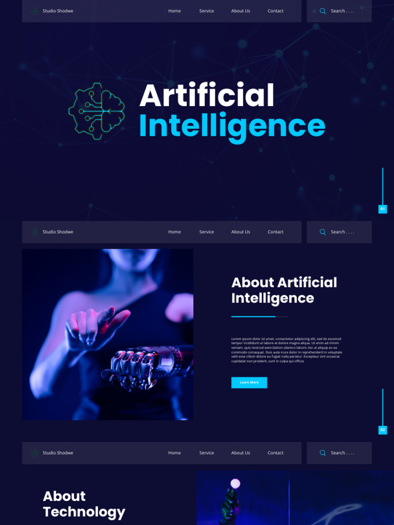 Blue Futuristic Artificial Intelligence Presentation | PDF