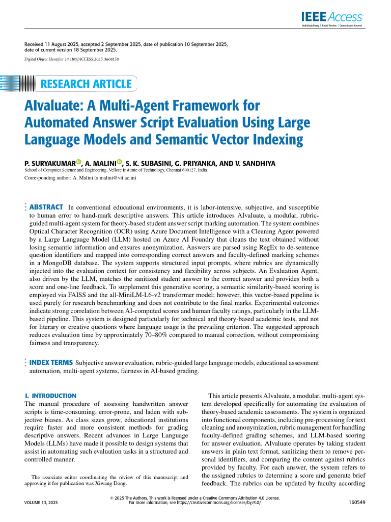 AIvaluate: Automated Answer Evaluation System | PDF | Optical Character ...
