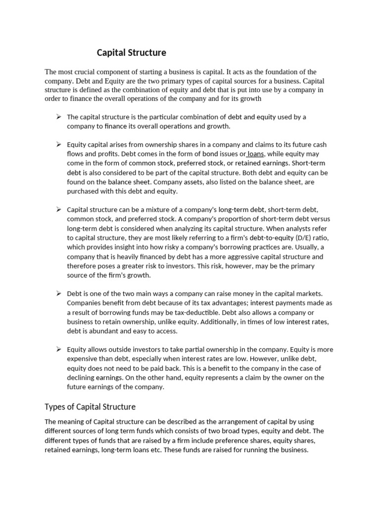 Capital Structure ASS (5) | PDF | Capital Structure | Financial Capital