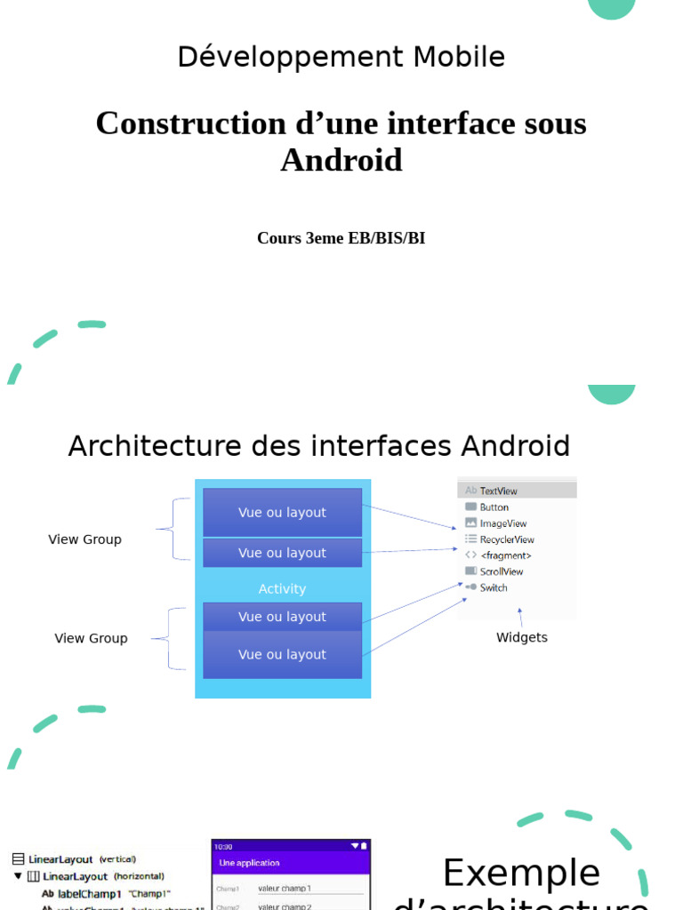 Architectures d'Interfaces Android | PDF | Mise en page | Android ...