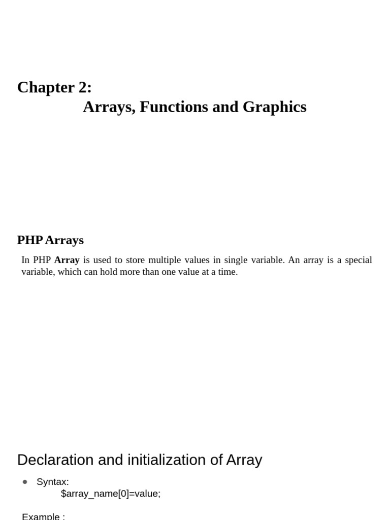 PHP Arrays: Types, Functions, and Usage | PDF | Parameter (Computer ...