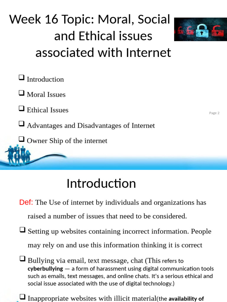 Internet Moral and Ethical Issues Overview | PDF | Spamming | Malware