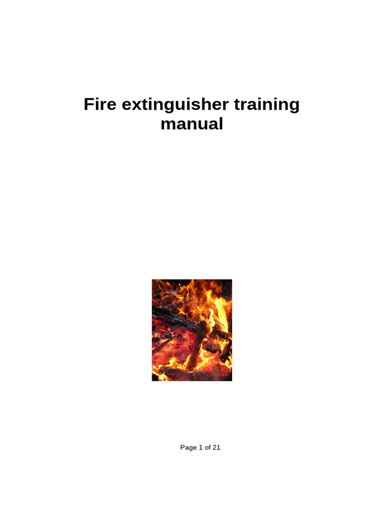 Fire Extinguisher Training Manual | PDF | Fires | Materials