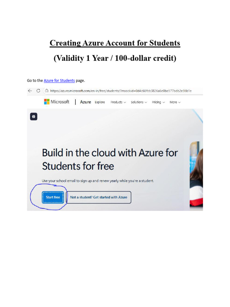 Create Azure Student Account Guide | PDF