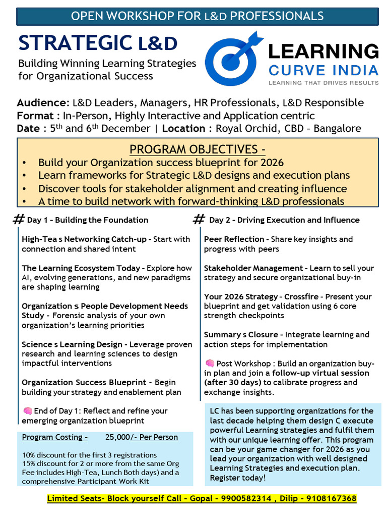 Strategic L&D - Program Brochure | PDF | Business | Cognition