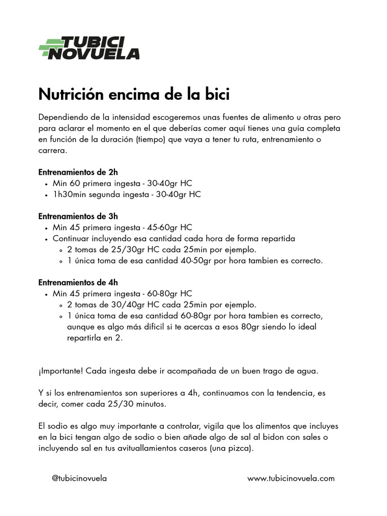 14. Nutricion Encima de La Bici | PDF
