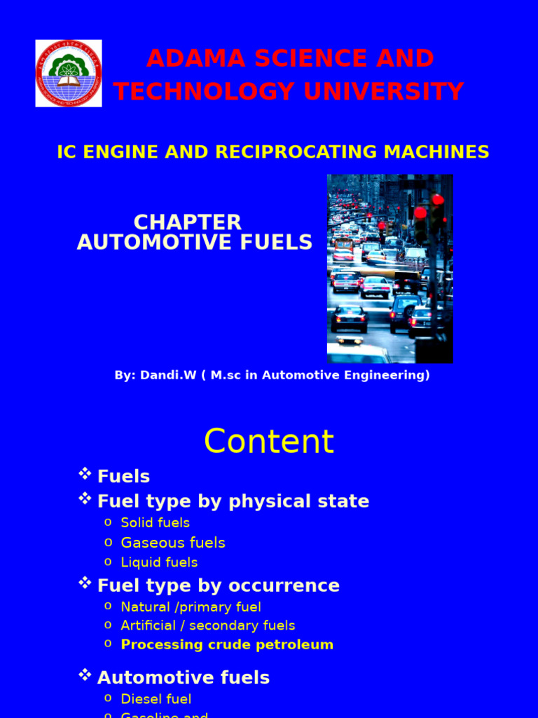 Automotive Fuels in IC Engines Explained | PDF | Fuels | Gasoline