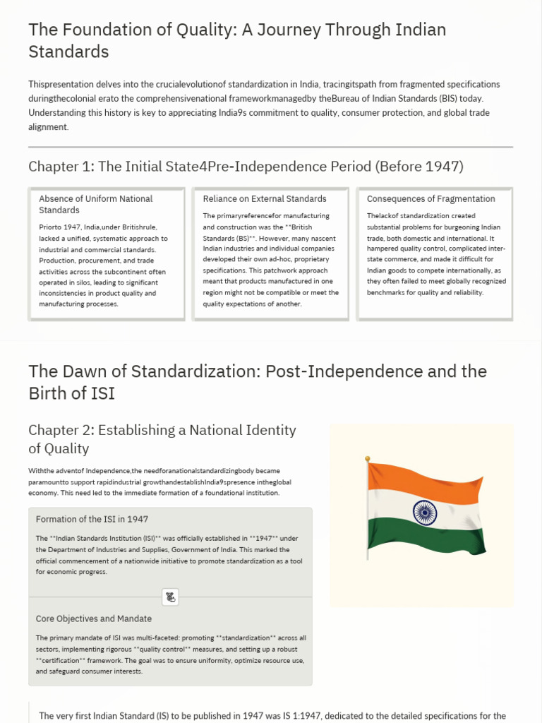 The Foundation of Quality a Journey Through Indian Standards.pdf | PDF ...