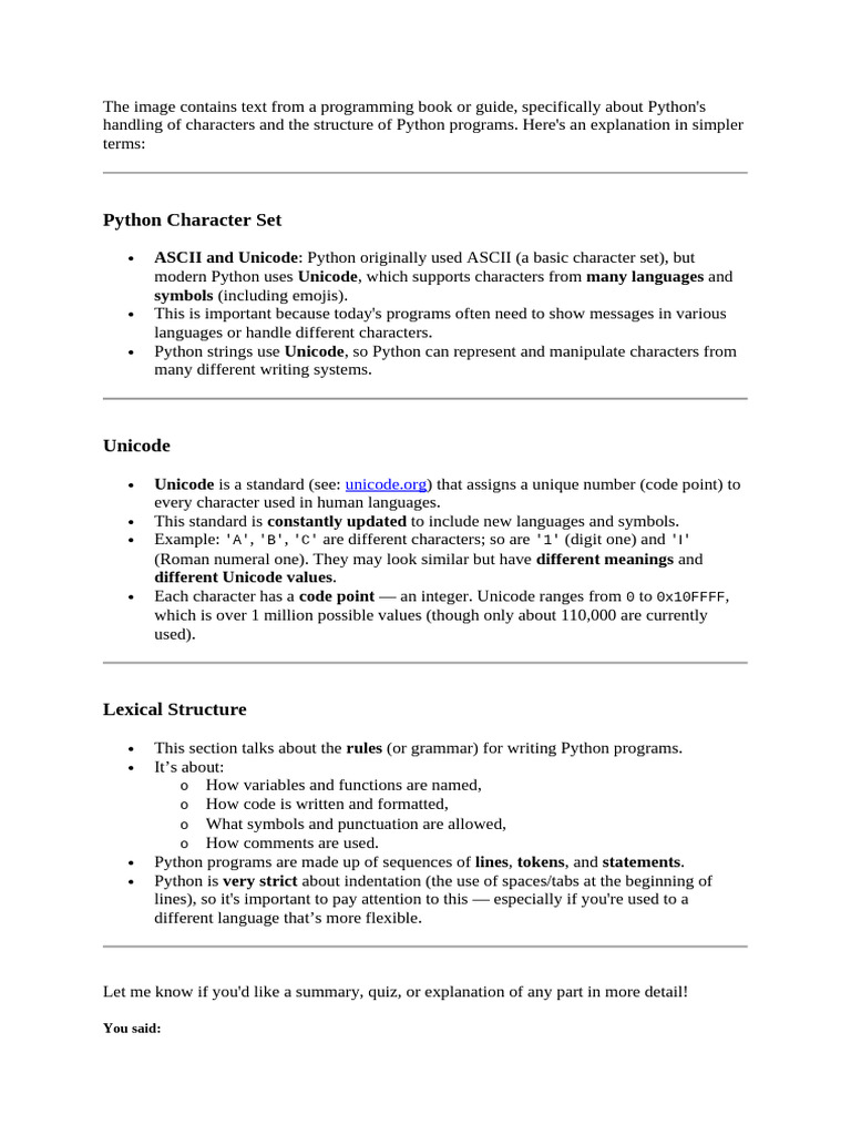 Understanding Python Character Sets | PDF | Ascii | Character Encoding