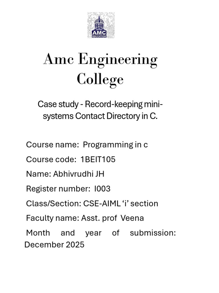 case study in c (2) | PDF