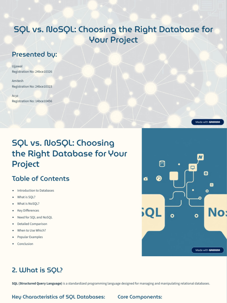 SQL vs NoSQL: Database Selection Guide | PDF | No Sql | Databases