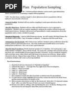 Lesson Plan - Population Sampling