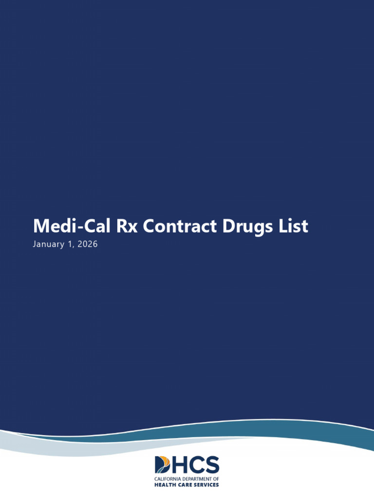 Medi-Cal Rx Drug List Updates 2026 | PDF | Over The Counter Drug ...