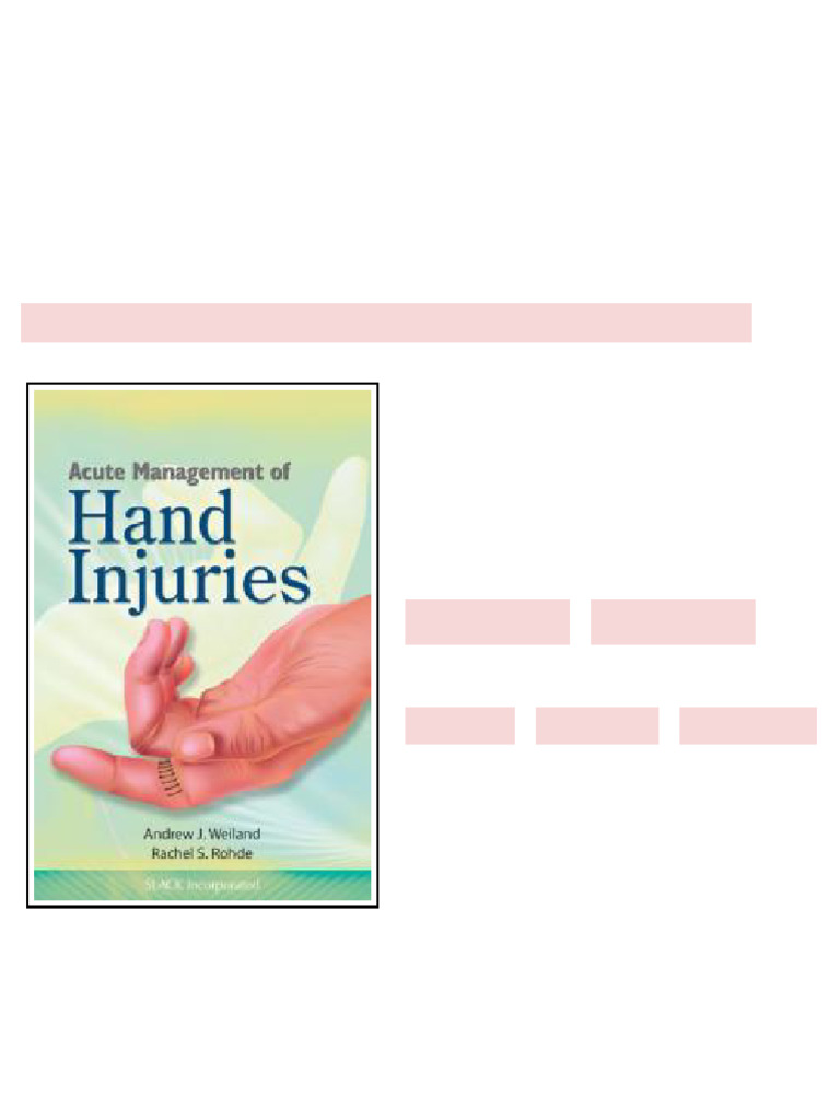 (Ebook) Acute Management of Hand Injuries by Andrew Weiland; Rachel ...