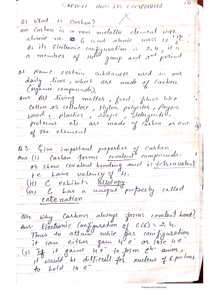 Chapter 4 - Carbon and Its Compound (3) | PDF