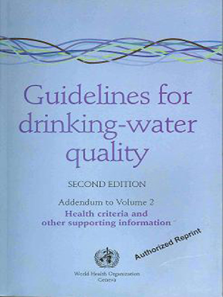 Drinking Water Quality Guidelines Addendum | PDF | Boron | Aluminium