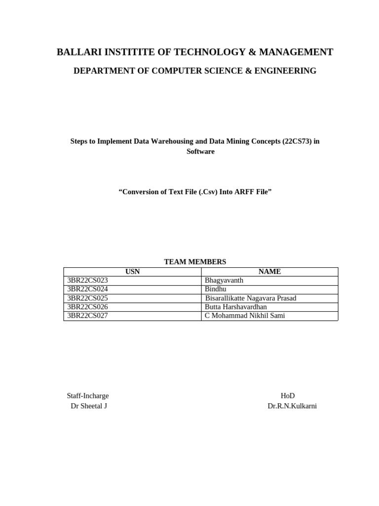 CSV to ARFF File Conversion Guide | PDF | Comma Separated Values ...