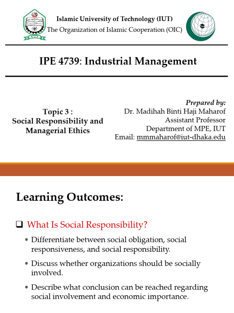 Social Responsibility & Ethics in Management | PDF | Morality | Value ...