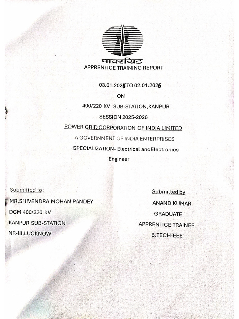 Anand Kumar Apprenticeship File | PDF