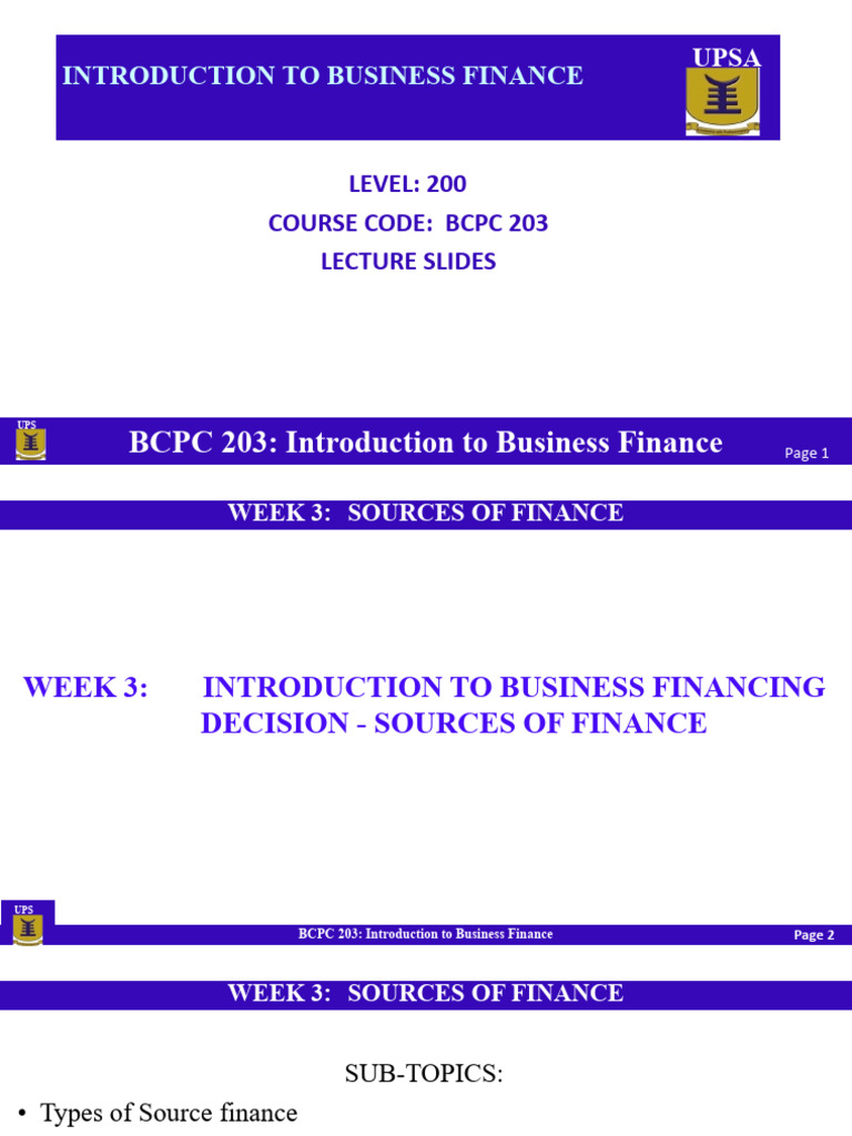 Sources of Business Finance Explained | PDF | Lease | Initial Public ...