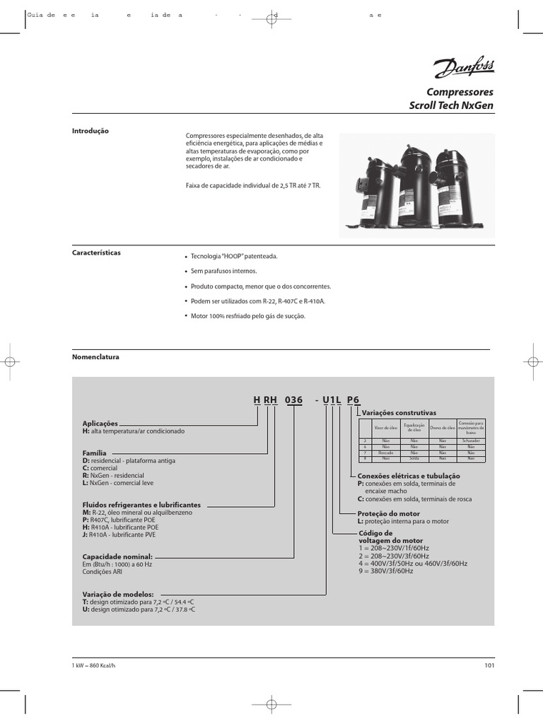 Compressores Scroll Tech NxGen Eficientes | PDF | Ar condicionado