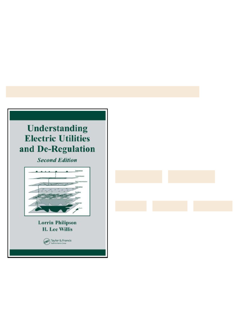 Understanding Electric Utilities and De Regulation 2nd Edition H. Lee ...
