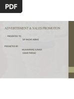 Advertisment &amp; Sales Promoton