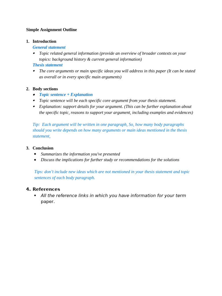 Effective Term Paper Outline Guide | PDF