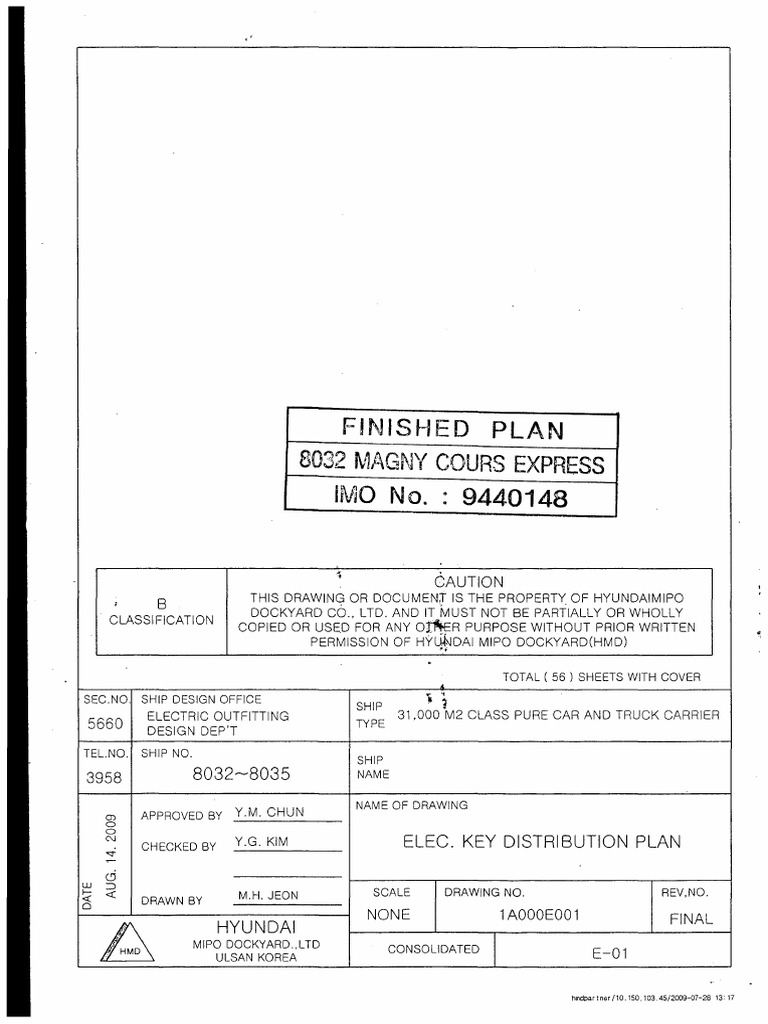Electric Outfitting Plan for Ship 8032-8035 | PDF