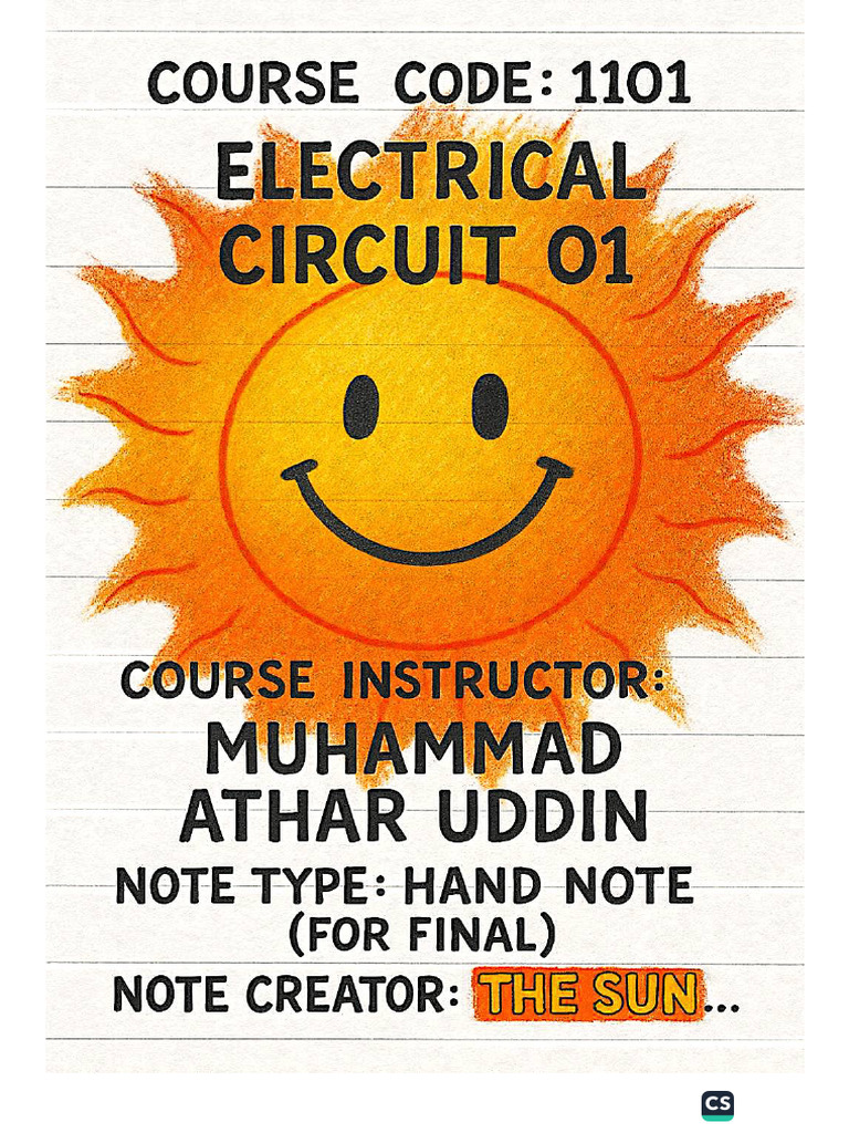 EEE-1101[Final] by the Sun...[Hand Note] | PDF