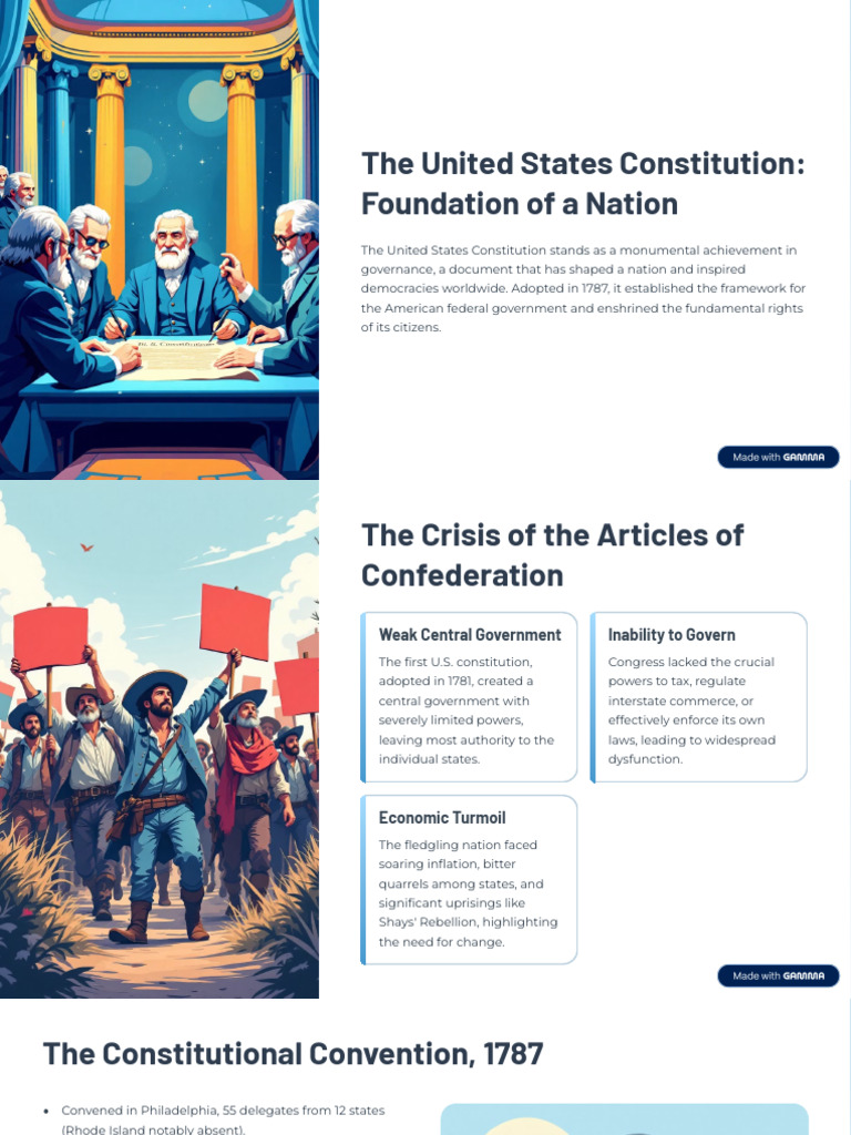 The United States Constitution Foundation of A Nation | PDF | United ...