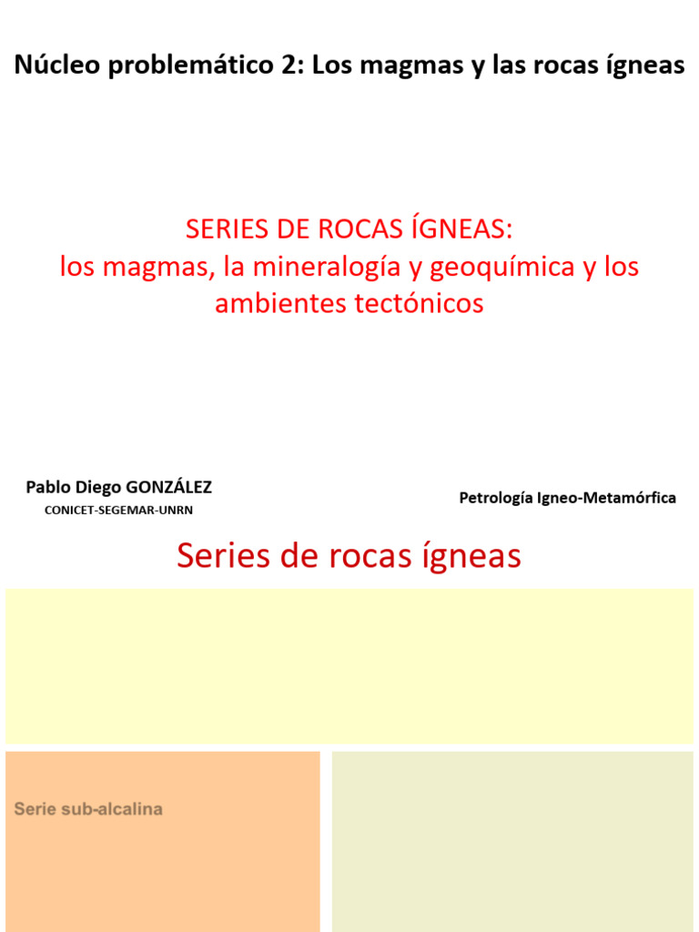 Magmas y Rocas Ígneas: Series y Tectónica | PDF | Roca (geología) | Magma