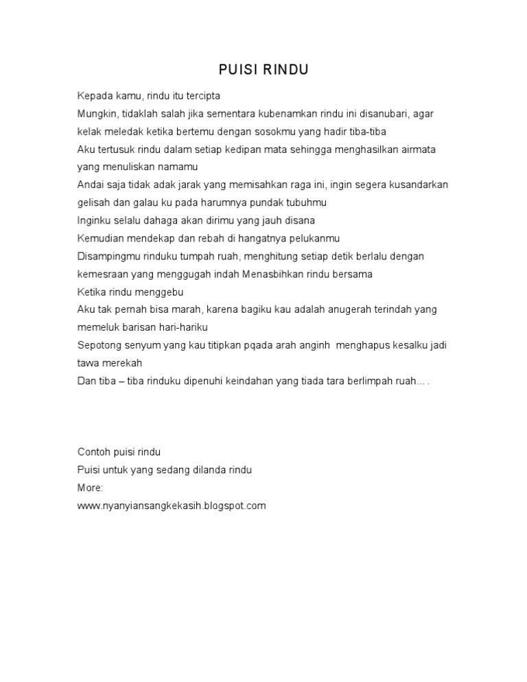 Puisi Rindu | PDF