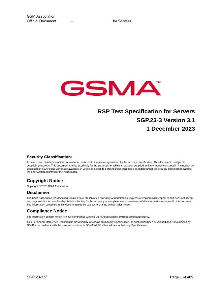 RSP Test Specification for Servers | PDF | Transport Layer Security ...