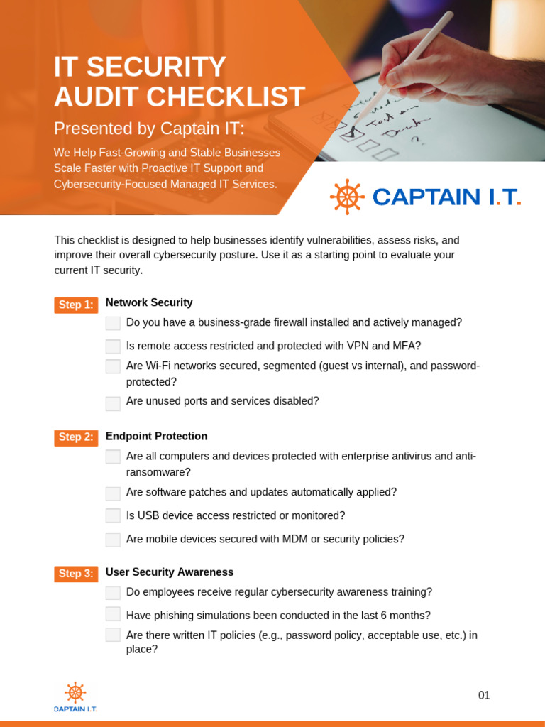 IT Security Audit Checklist for Businesses | PDF | Computer Security ...