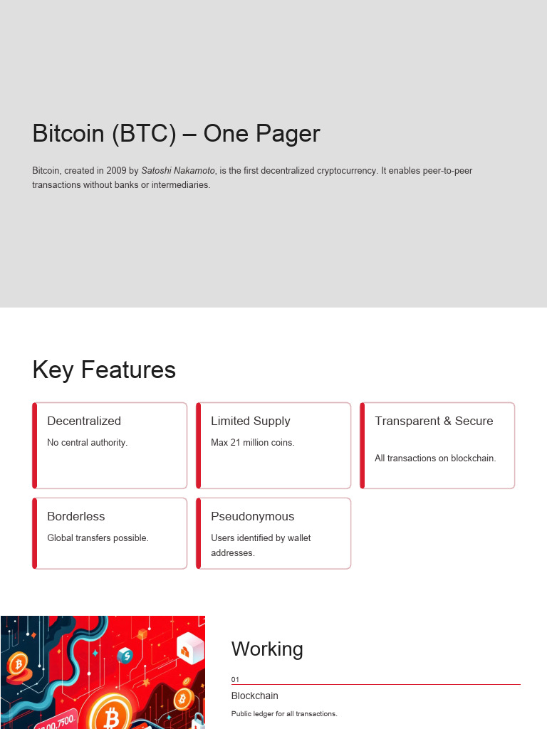 Bitcoin Overview: Key Features & Uses | PDF