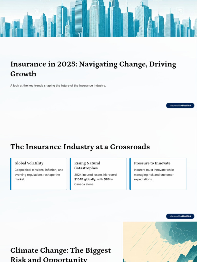 Insurance in 2025 Navigating Change Driving Growth | PDF | Insurance | Risk