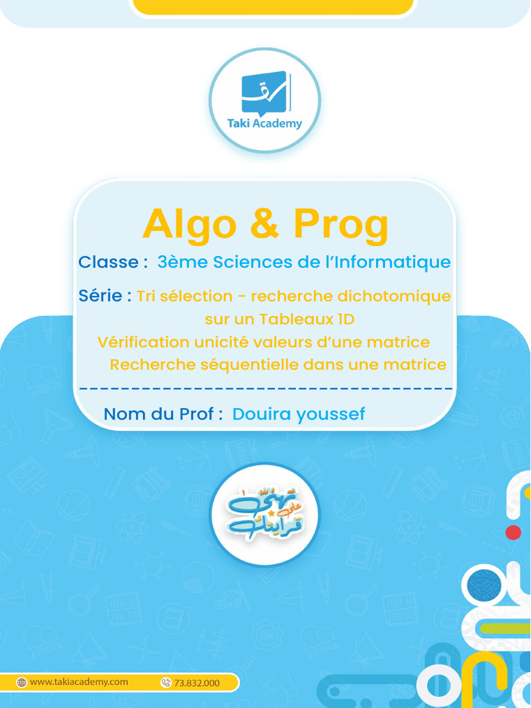 Algorithmes de Tri et Recherche en Python | PDF