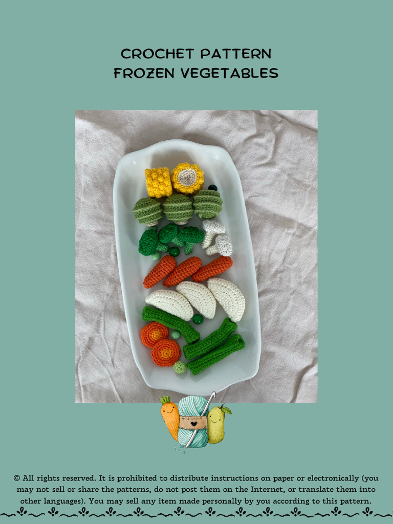Crochet Vegetable Patterns Guide | PDF | Crochet | Artistic Techniques
