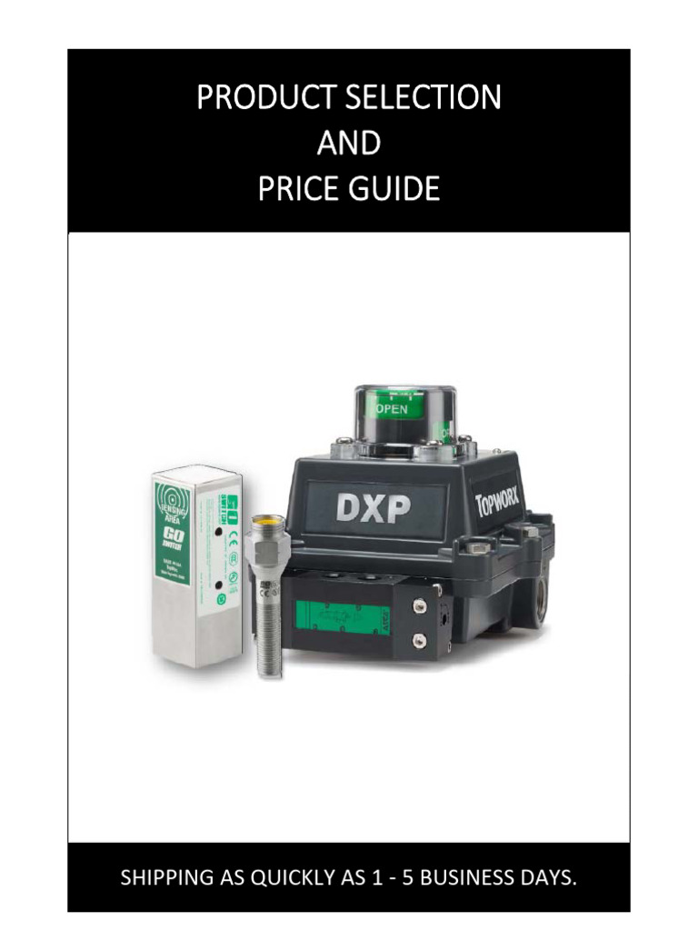 TopWorx Express Shipping Guide | PDF | Valve | Switch