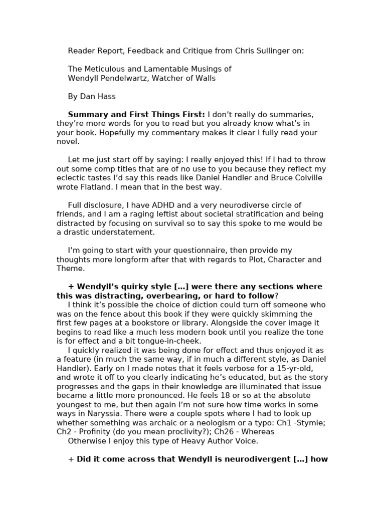 Watcher Reader Report | PDF