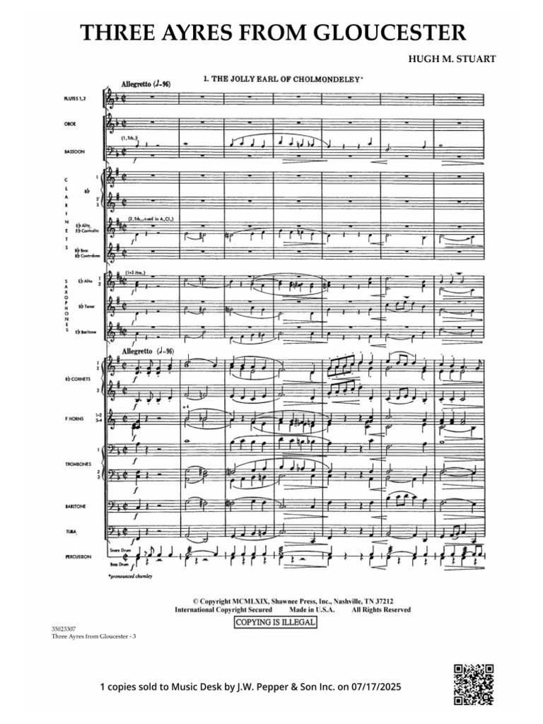 Three Ayes Score | PDF