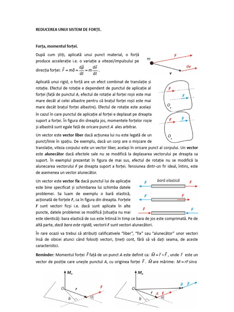 Sem2 01 Centrul Fortelor Paralele | PDF