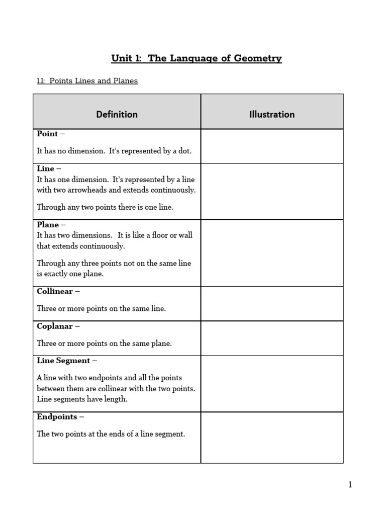 Geometry Basics: Points, Lines, Angles | PDF | Line (Geometry) | Angle