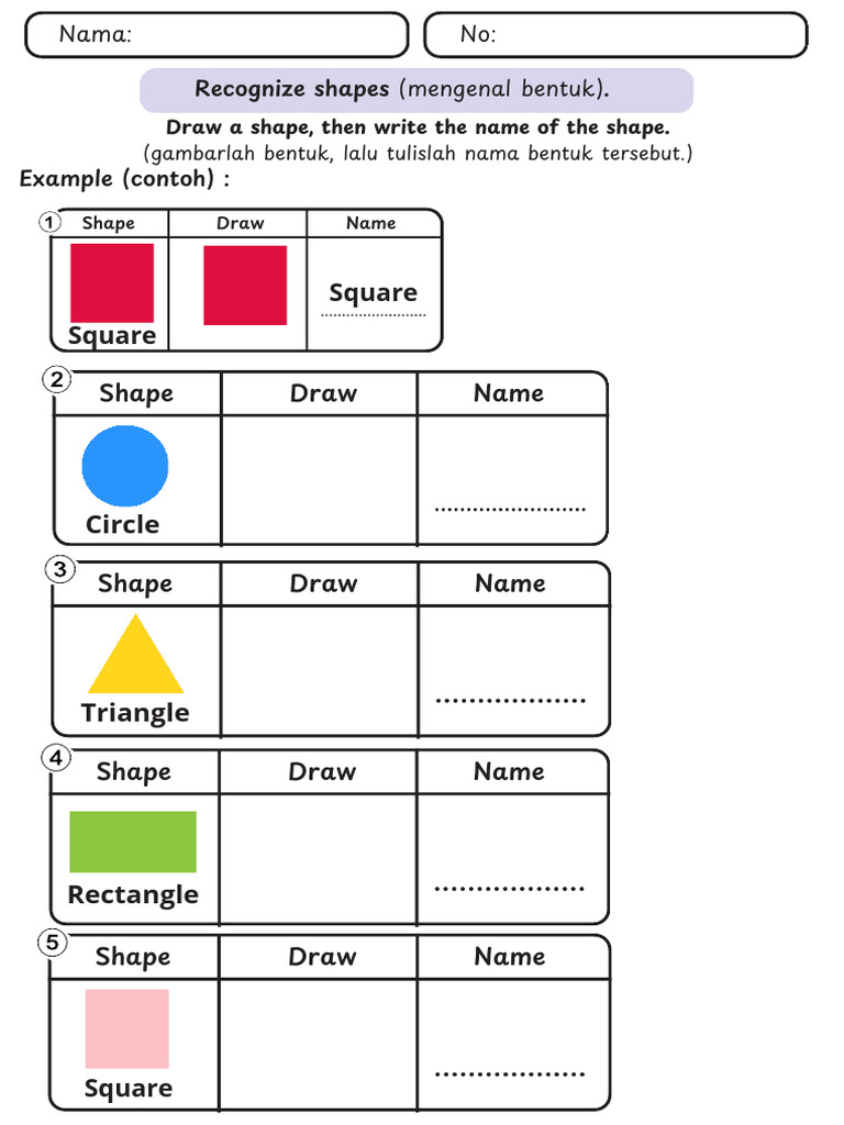 Colour and Shape, Size | PDF