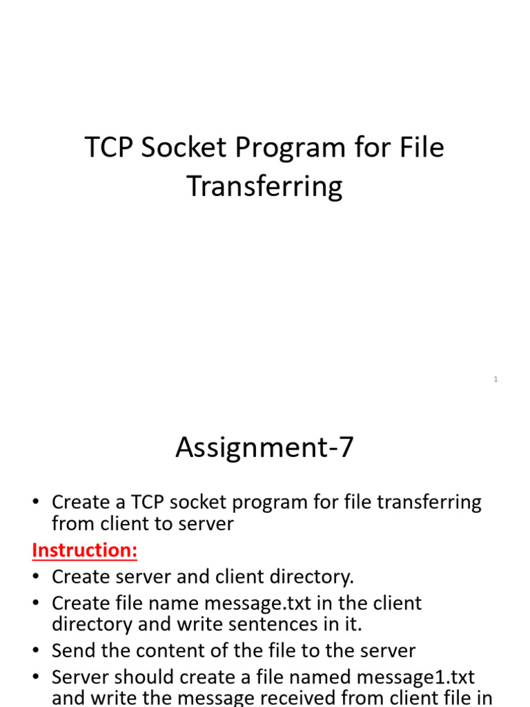 Dms - 68e4b366e7c2dFCS22235 - File Transfering in TCP Socket | PDF